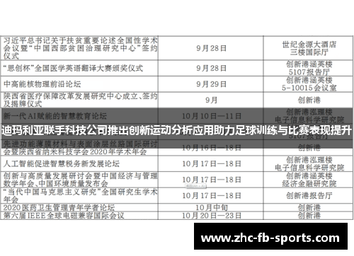 迪玛利亚联手科技公司推出创新运动分析应用助力足球训练与比赛表现提升